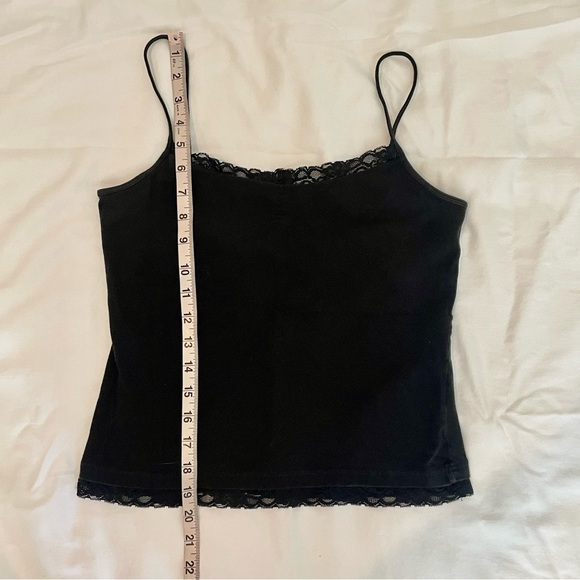 Vintage Faded Glory‎ Womens Cotton Cami Tank Top Fairy Romantic Y2K 90s Lace - Picture 8 of 13